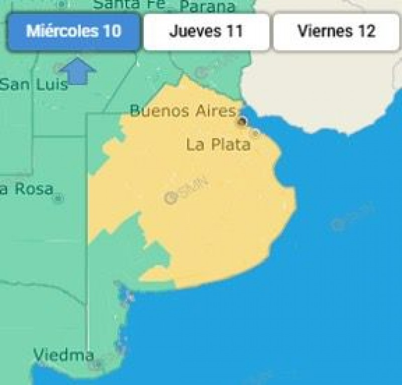 Rige una alerta amarilla para gran parte de la Provincia